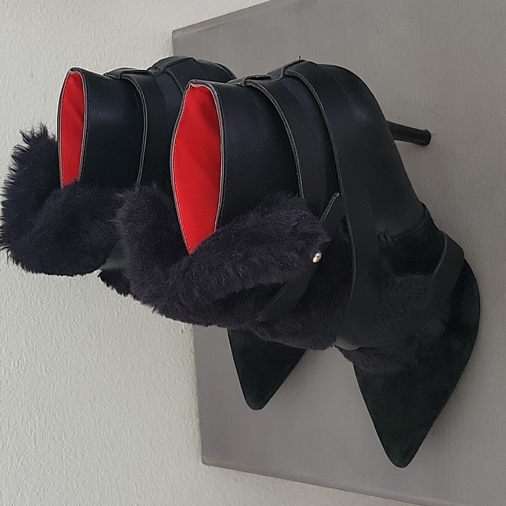 Charles Jourdan Black and Red Women's Boots